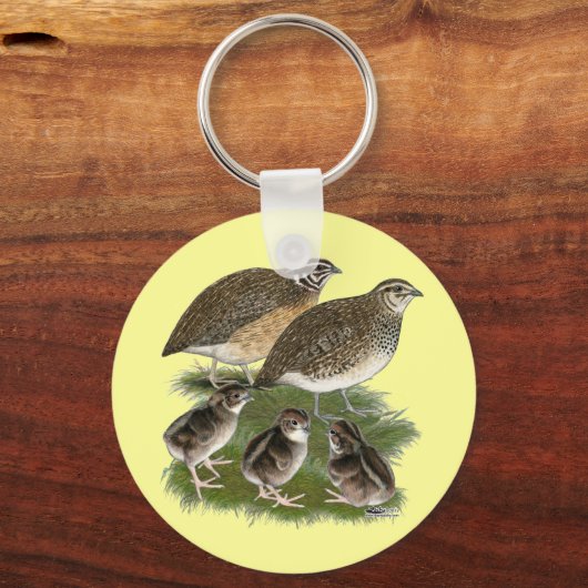 Coturnix Quail Schlüsselanhänger (Vorderseite)