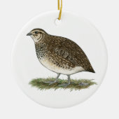 Coturnix-Wachtel-Henne Keramik Ornament (Vorne)