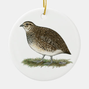Coturnix-Wachtel-Henne Keramik Ornament