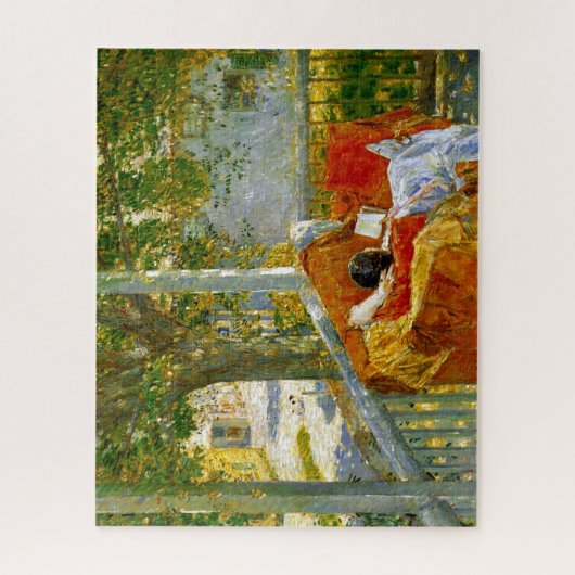 Couch auf der Porch, Cos Cob von Frederick Hassam Puzzle (Vertikal)