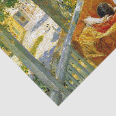 Couch auf der Porch, Cos Cob von Frederick Hassam Seidenpapier (Ausschnitt)