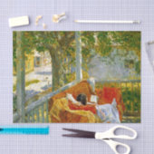 Couch auf der Porch, Cos Cob von Frederick Hassam Seidenpapier (Handwerk)