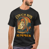 Couch Boy Summer — Lazy Vibes Hamster on the Move T-Shirt (Vorderseite)