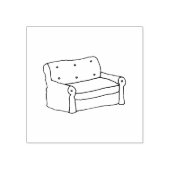 Couch Cartoon Möbel Kunst Gummistempel (Prägung)