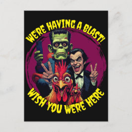  "Couch Cryptid Selfie" Cheesy Chicken Postkarte