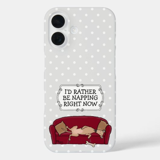 Couch Greyhound (fawn) Dog Lazy Sleeping Funny Case-Mate iPhone Hülle (Rückseite)