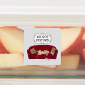 Couch Greyhound (fawn) Dog Lazy Sleeping Funny Etiketten (Befestigt)