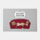 Couch Greyhound (fawn) Dog Lazy Sleeping Funny Fußmatte (Vorderseite)