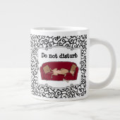 Couch Greyhound (fawn) Dog Lazy Sleeping Funny Jumbo-Tasse (Rechts)