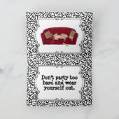 Couch Greyhound (fawn) Dog Lazy Sleeping Funny Karte (Innenseite)