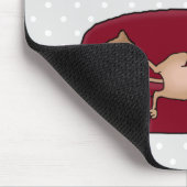 Couch Greyhound (fawn) Dog Lazy Sleeping Funny Mousepad (Ecke)