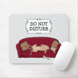 Couch Greyhound (fawn) Dog Lazy Sleeping Funny Mousepad
