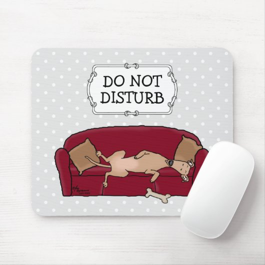 Couch Greyhound (fawn) Dog Lazy Sleeping Funny Mousepad (Mit Mouse)