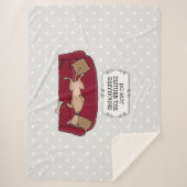 Couch Greyhound (fawn) Dog Lazy Sleeping Funny Sherpadecke (Vorderseite)