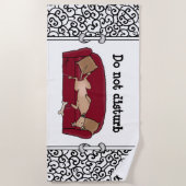 Couch Greyhound (fawn) Dog Lazy Sleeping Funny Strandtuch (Vorderseite)