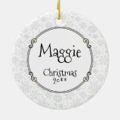 Couch Greyhound (fawn) Hund Gewartet für Santa Keramik Ornament (Hinten)