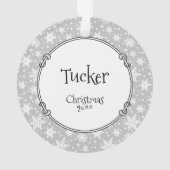 Couch Greyhound (schwarz) Hund Gewartet für Santa Ornament (Rückseite)