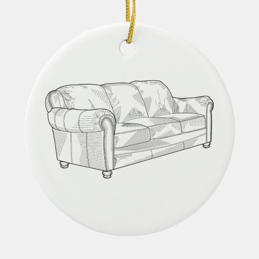 Couch Keramik Ornament (Vorne)