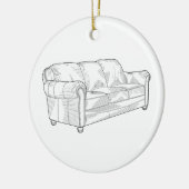 Couch Keramik Ornament (Links)