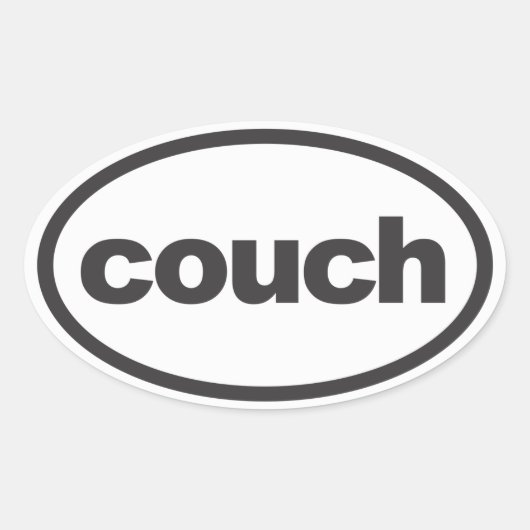 Couch Oval Running Decal Ovaler Aufkleber (Vorderseite)