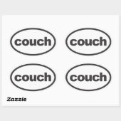 Couch Oval Running Decal Ovaler Aufkleber (Blatt)