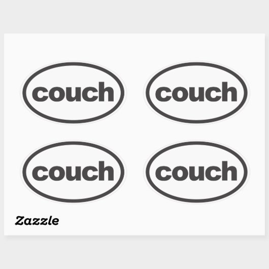 Couch Oval Running Decal Ovaler Aufkleber (Blatt)