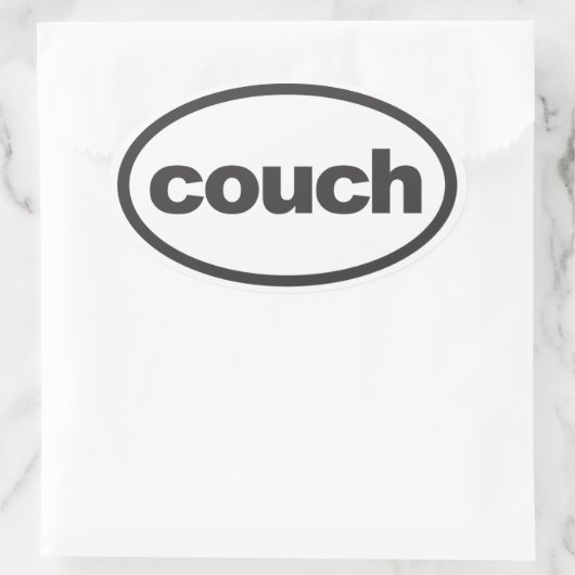 Couch Oval Running Decal Ovaler Aufkleber (Tasche)
