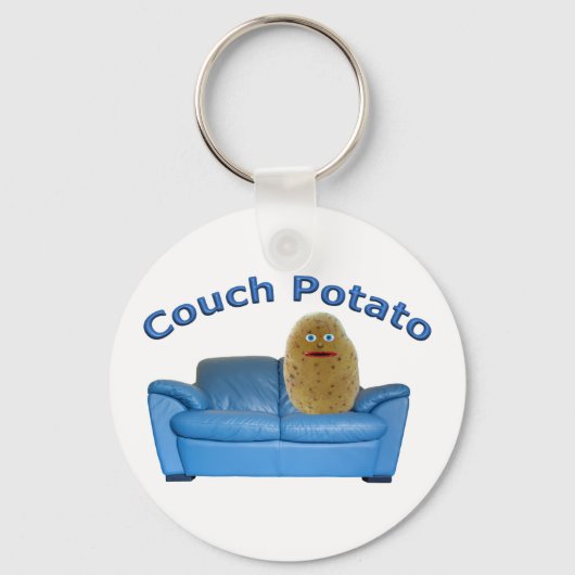 Couch Potato Button Schlüsselanhänger (Vorderseite)