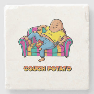 Couch-Potato-Carton Steinuntersetzer