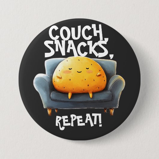 Couch Potato Funny Button (Vorderseite)