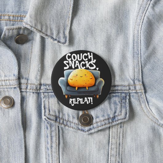 Couch Potato Funny Button (Beispiel)