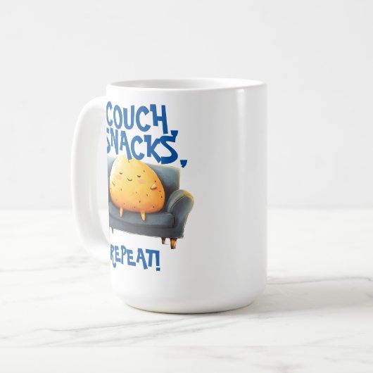 Couch Potato Funny Kaffeetasse (Vorderseite Links)