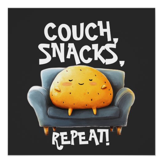 Couch Potato Funny Poster (Vorderseite)