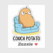 Couch Potato Funny Potato Pub Aufkleber (Blatt)