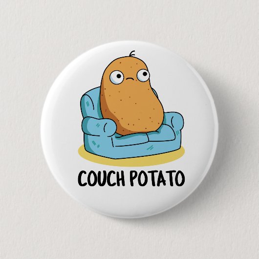 Couch Potato Funny Potato Pub Button (Vorderseite)