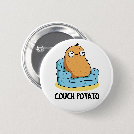 Couch Potato Funny Potato Pub Button (Vorne & Hinten)