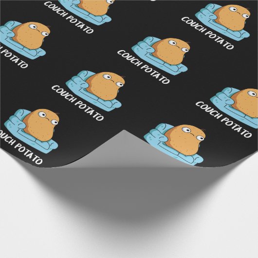 Couch Potato Funny Potato Puppe Dark BG Geschenkpapier (Ecke)