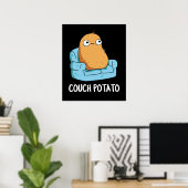 Couch Potato Funny Potato Puppe Dark BG Poster (Heimbüro)