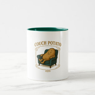 Couch-Potato-Kaffeetasse - Grün Zweifarbig Zweifarbige Tasse