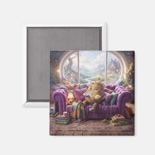 Couch Potato Magnet (Vorderseite/Rückseite)