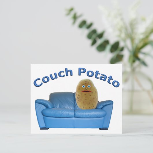 Couch Potato Postkarte (Stehend Vorderseite)