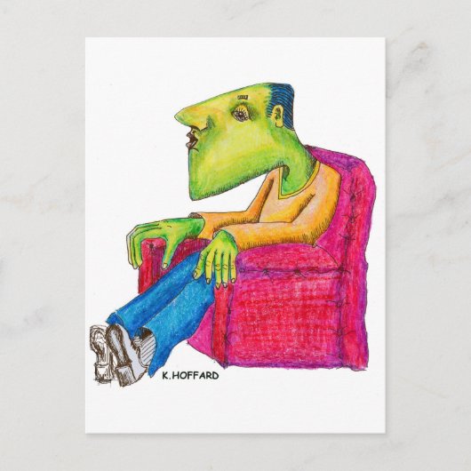 Couch Potato Postkarte (Vorderseite)