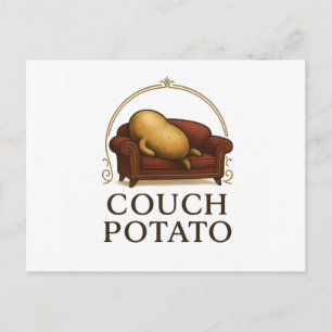 Couch-Potato-Postkarte - Ruhende Kartoffel Postkarte