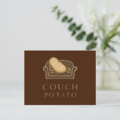 Couch-Potato-Postkarte - Schokolade Postkarte (Stehend Vorderseite)
