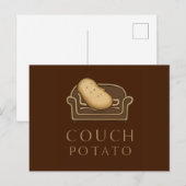 Couch-Potato-Postkarte - Schokolade Postkarte (Vorne/Hinten)