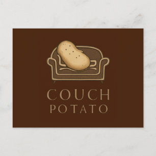Couch-Potato-Postkarte - Schokolade Postkarte