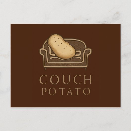 Couch-Potato-Postkarte - Schokolade Postkarte (Vorderseite)