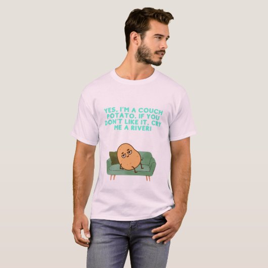 COUCH POTATO T - Shirt - Funny Couch Potato (Vorne ganz)