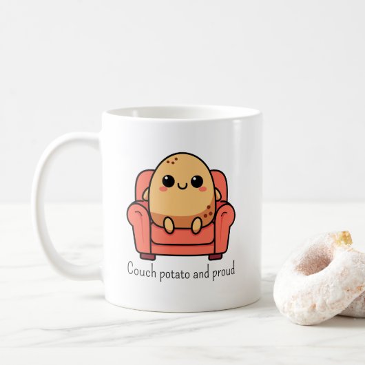 Couch Potato und stolz Kaffeetasse (Mit Donut)
