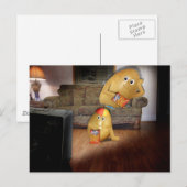 Couch Potatoes Vater und Sohn Postkarte (Vorne/Hinten)